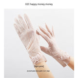 Lightweight Breathable Lace Sun Protection Gloves – Elegant Women’s UV Gloves