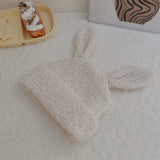 Cute Lambswool Plush Rabbit Ears Hat – Winter Warm Beanie