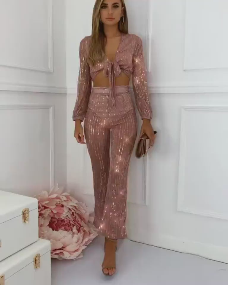 Wide-leg sexy casual jumpsuit