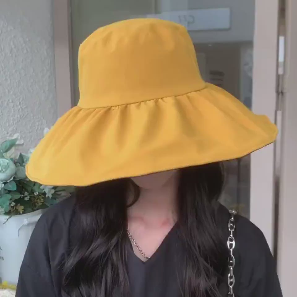 Women's Sunscreen Hat Korean Version Of Black Rubb